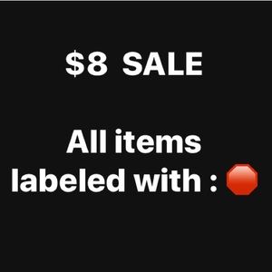 🛑 All RED TAGGED items are currently $8 !!!! 🛑